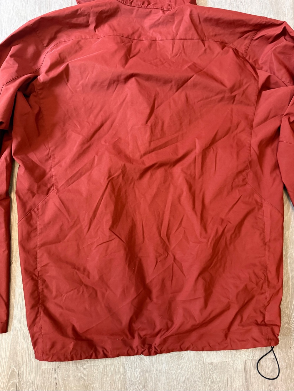 Arc'teryx Men's Brick Red Hooded Windbreaker Jacket Sz L *Minor Flaw* See Detail - Picture 11 of 14